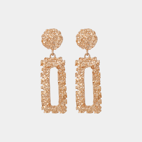 Crystal shaped square earring